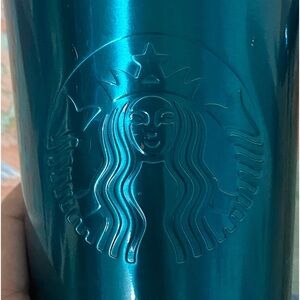 Starbucks Teal Metal Tumbler